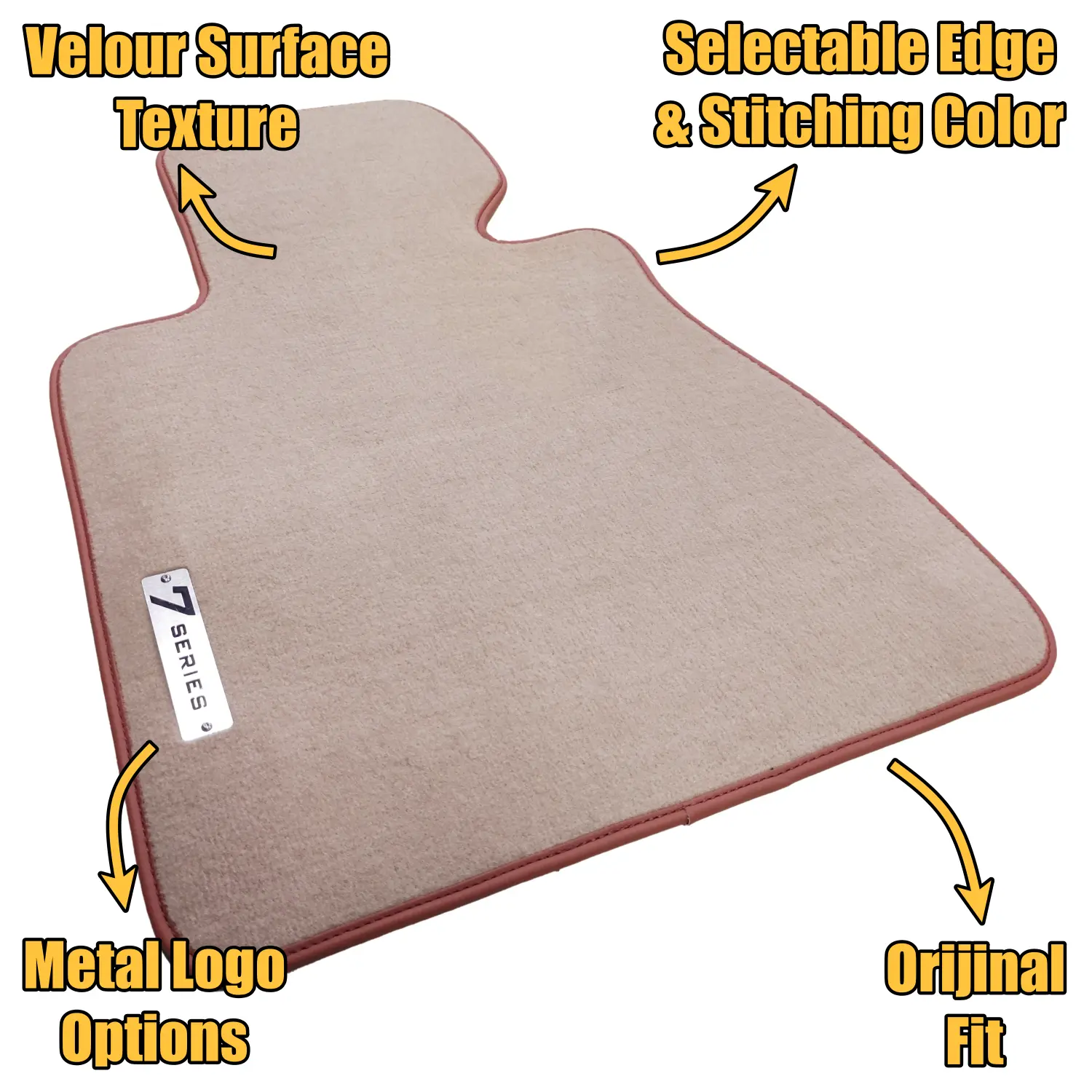 velour bmw e65 e66 floor mat features