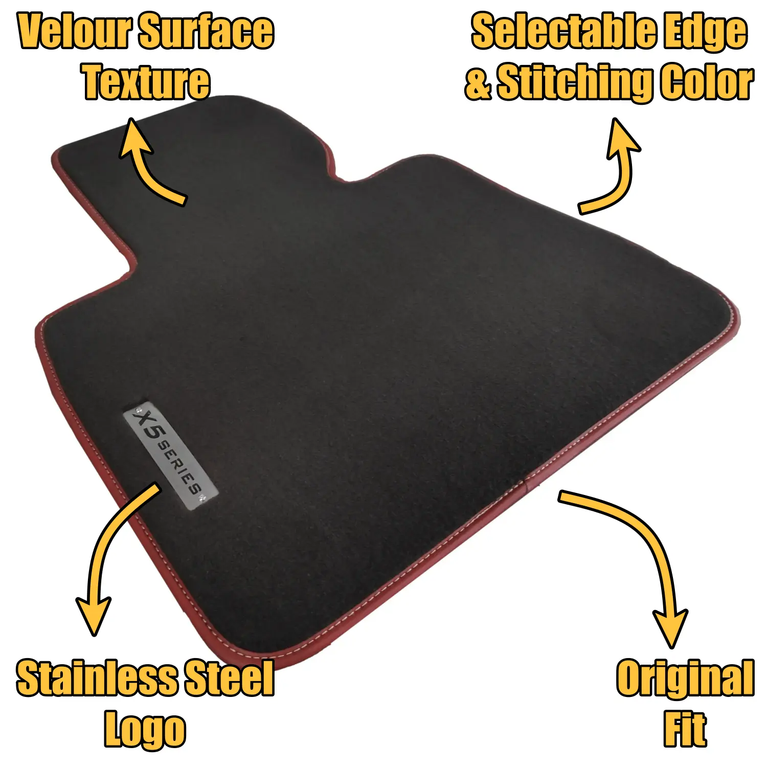 velour bmw x5 e53 floor mats features