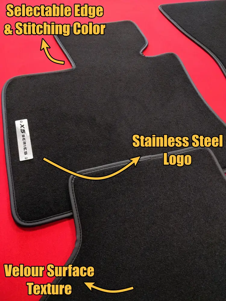 velour bmw x5 e70 floor mats features