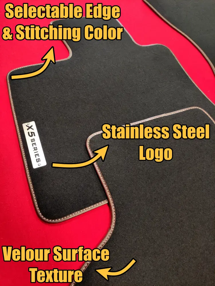 velour bmw x5 f15 floor mats features