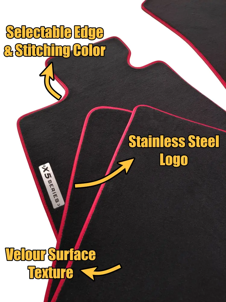 velour bmw x5 g05 floor mats features