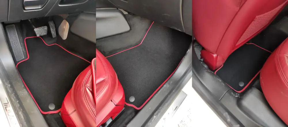 velour maserati ghibli floor mats application