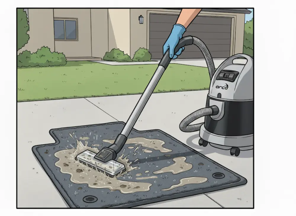 wet clean car carpet floor mats