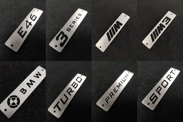 bmw e46 floor mat logos