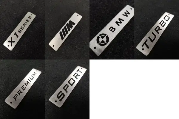 bmw x1 metal floor mat logos