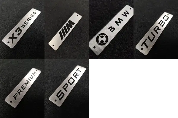 bmw x3 metal floor mat logos