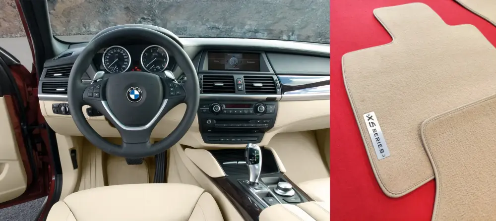 bmw x6 e71 beige floor mats