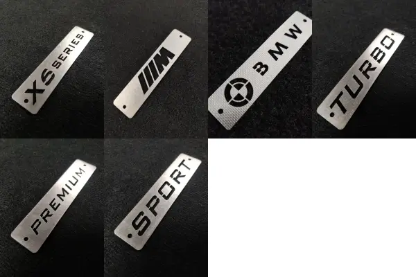 bmw x6 metal floor mat logo
