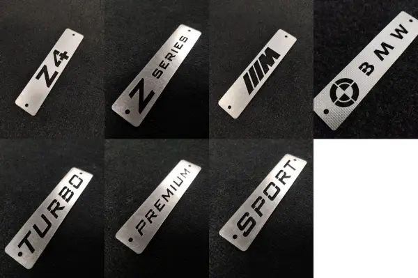 bmw z4 metal floor mat logo
