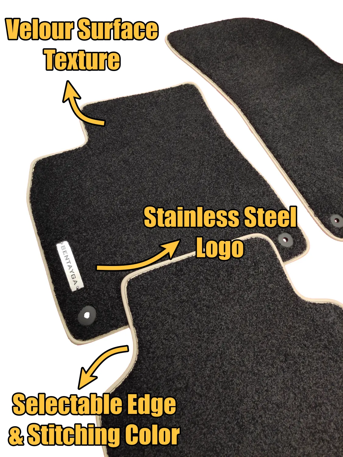 velour bentley bentayga floor mats features