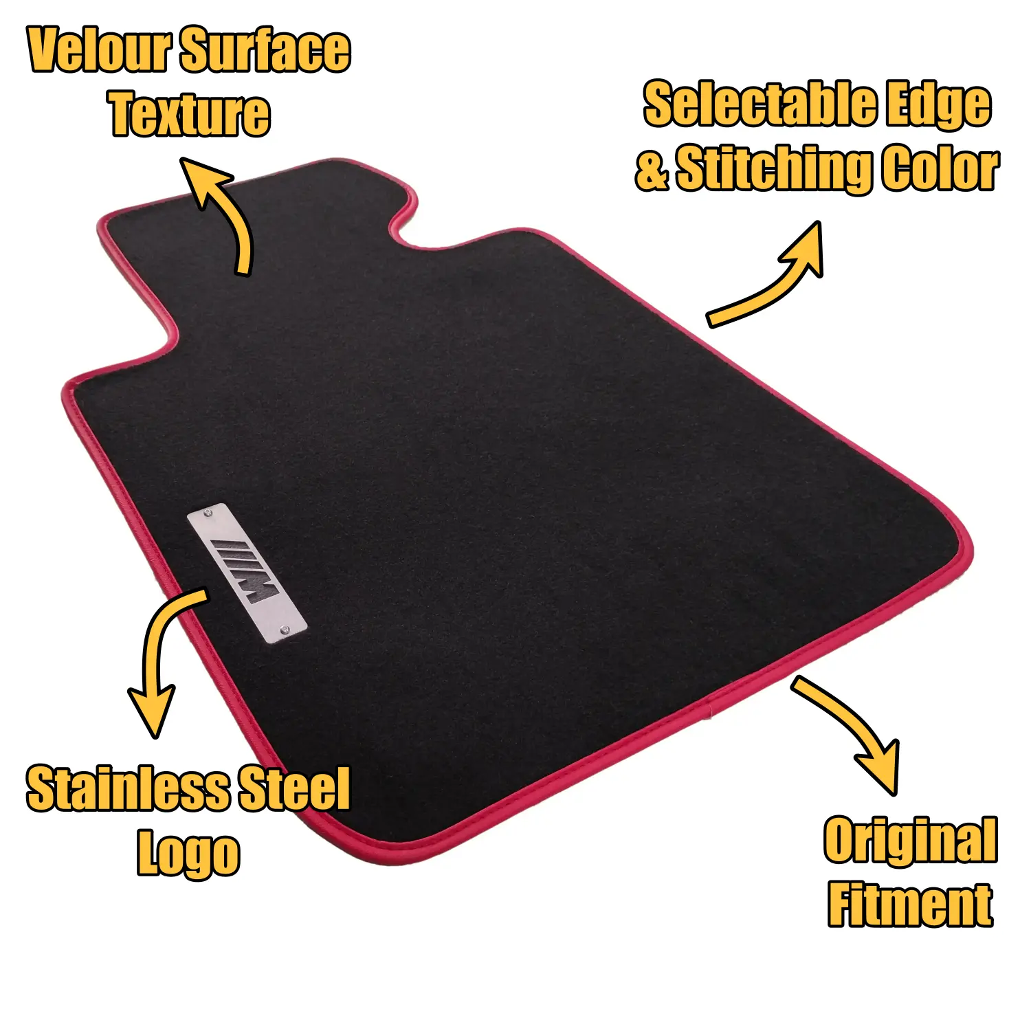 velour bmw 2 series f22 f23 floor mats features