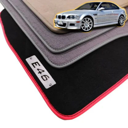 velour bmw e46 sedan coupe floor mats for 3 series 1999-2006