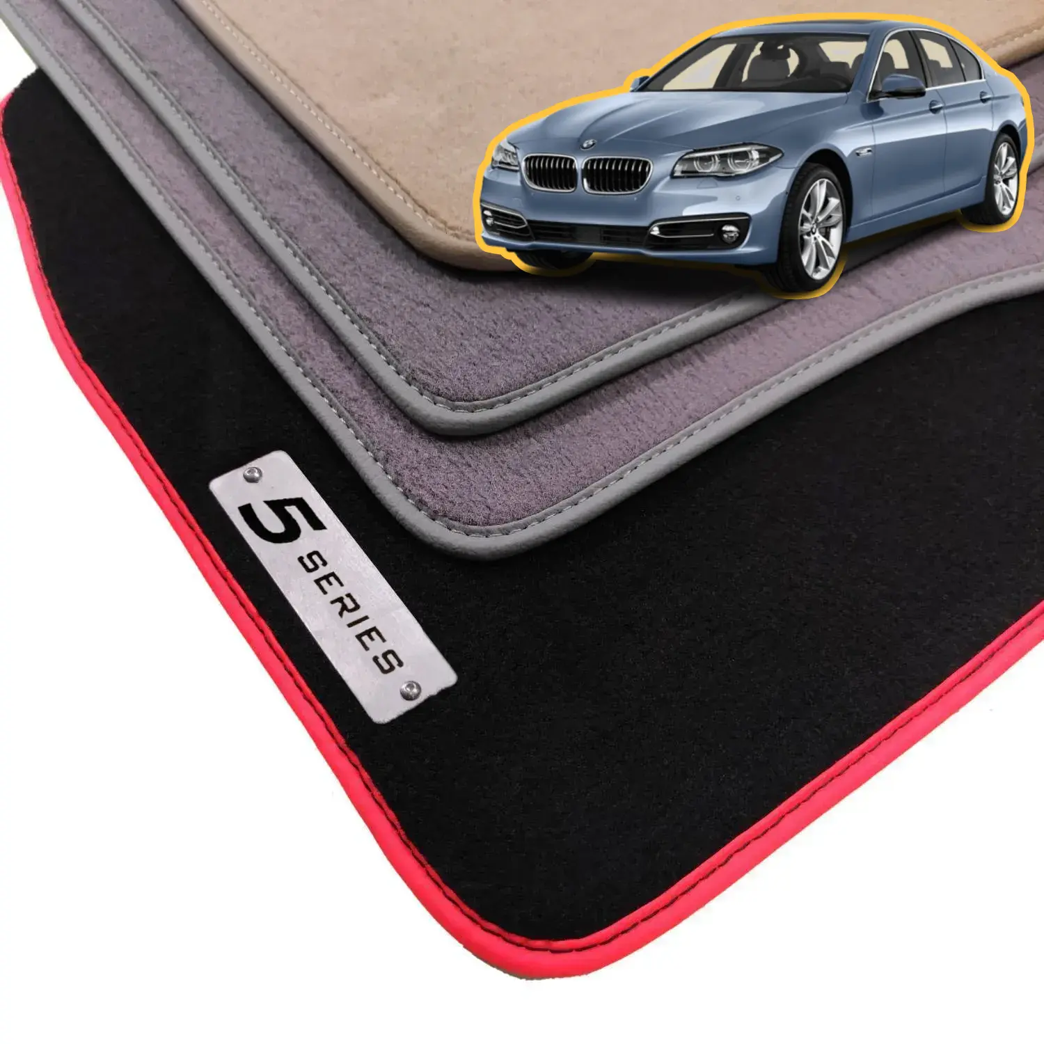 velour bmw f10 floor mats for 5 series 2010-2017
