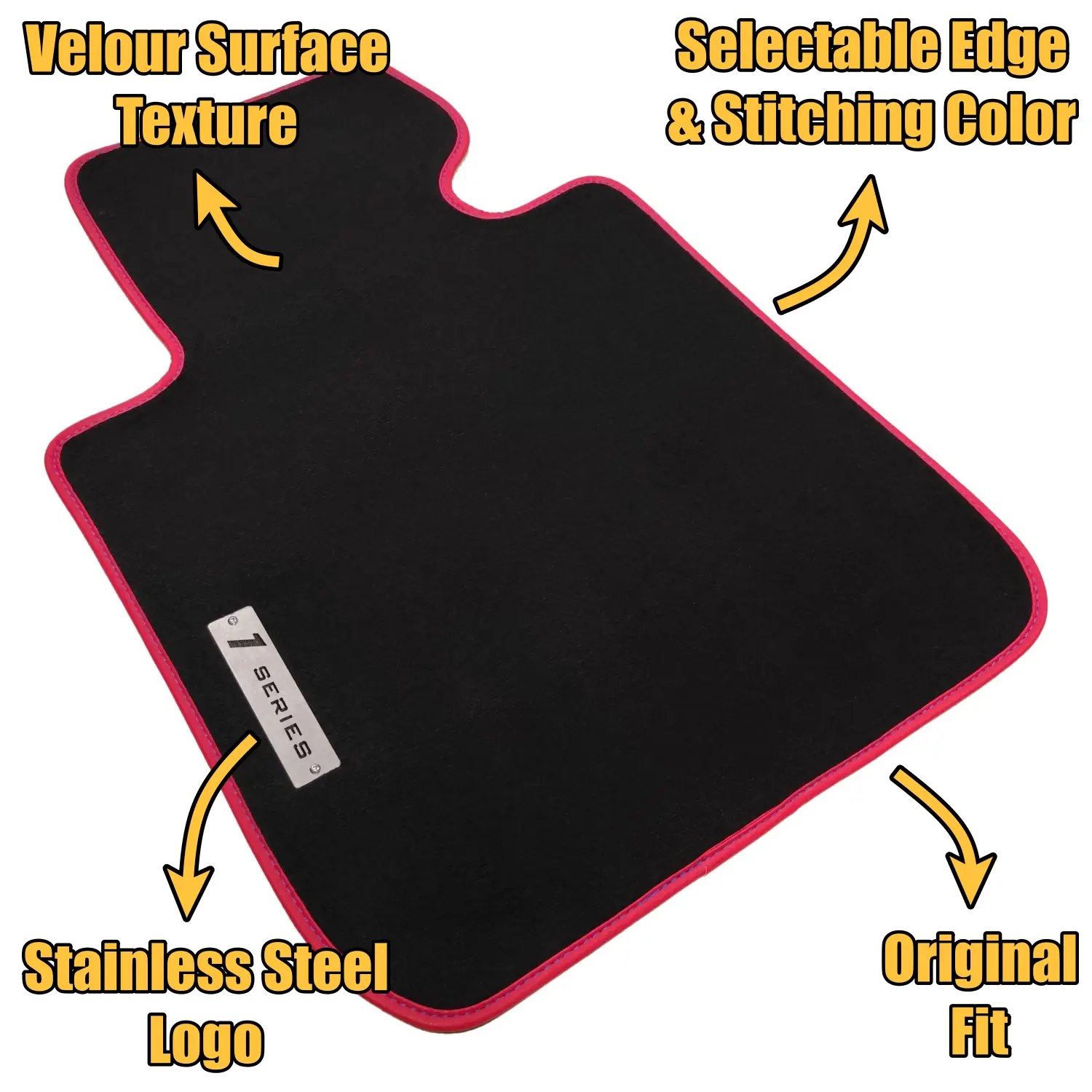 velour bmw f20 floor mats features