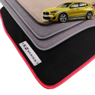 velour bmw f39 floor mats for x2 series 2018-2023