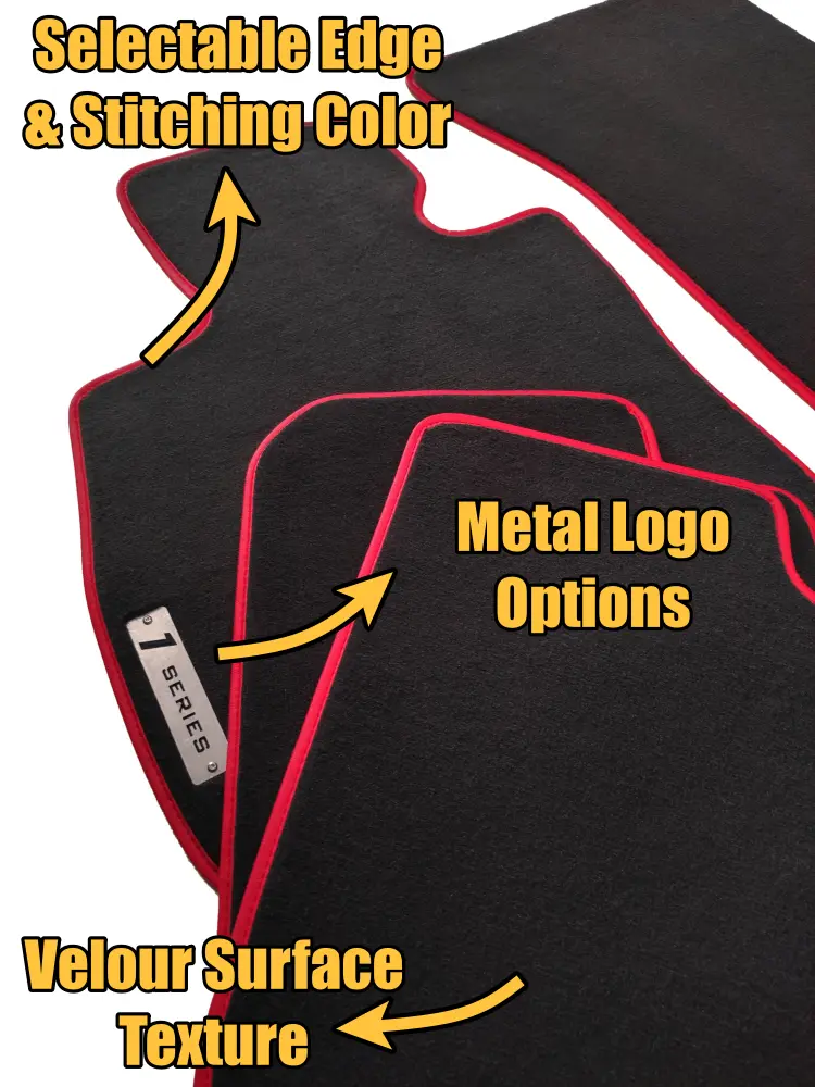 velour bmw f40 floor mats features