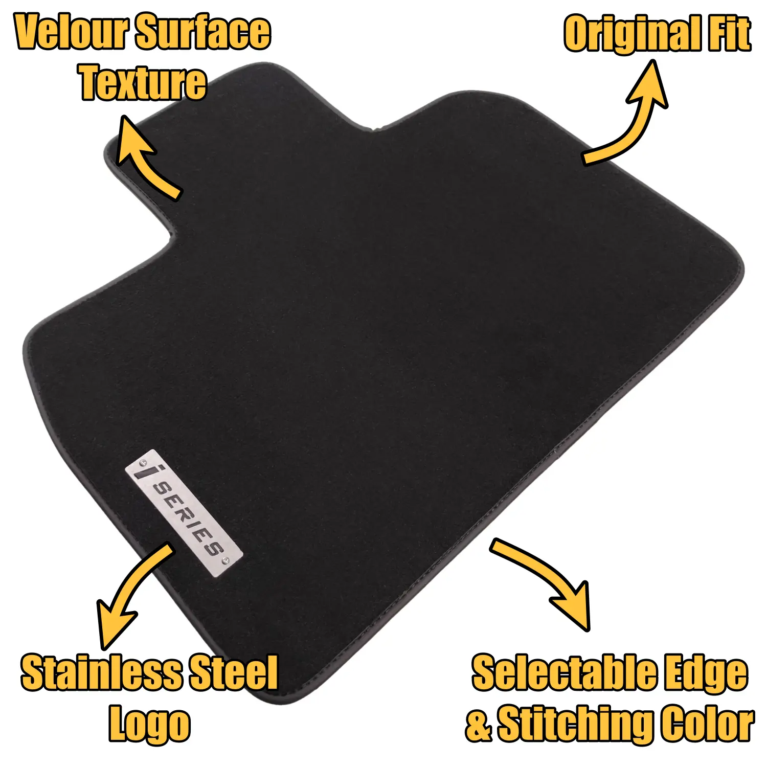 velour bmw ix floor mats features