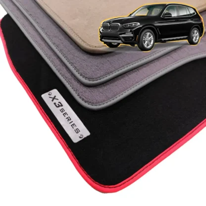 velour bmw x3 g01 floor mats for 2018-2024