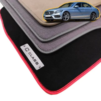 velour c class mercedes w205 floor mats 2014-2021