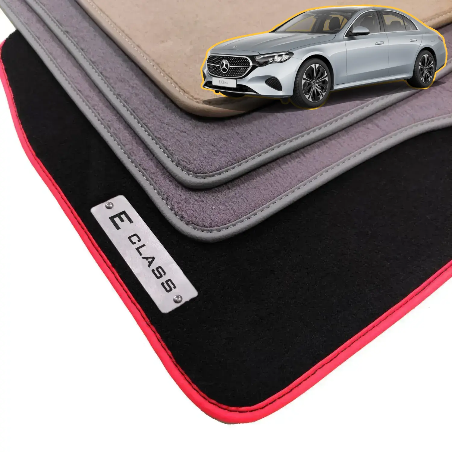velour e class mercedes w214 2024-2030 floor mats
