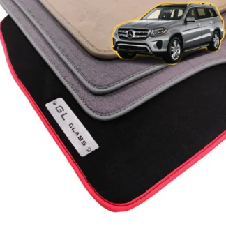 velour mercedes gl x166 floor mats 2012-2015