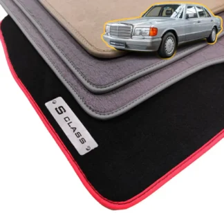 velour mercedes s class w126 floor mats 1979-1991