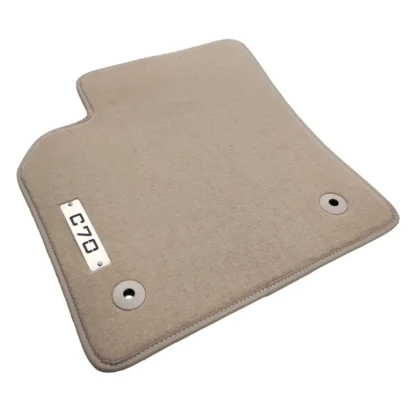 volvo c70 2006-2013 beige carpet mat with loho