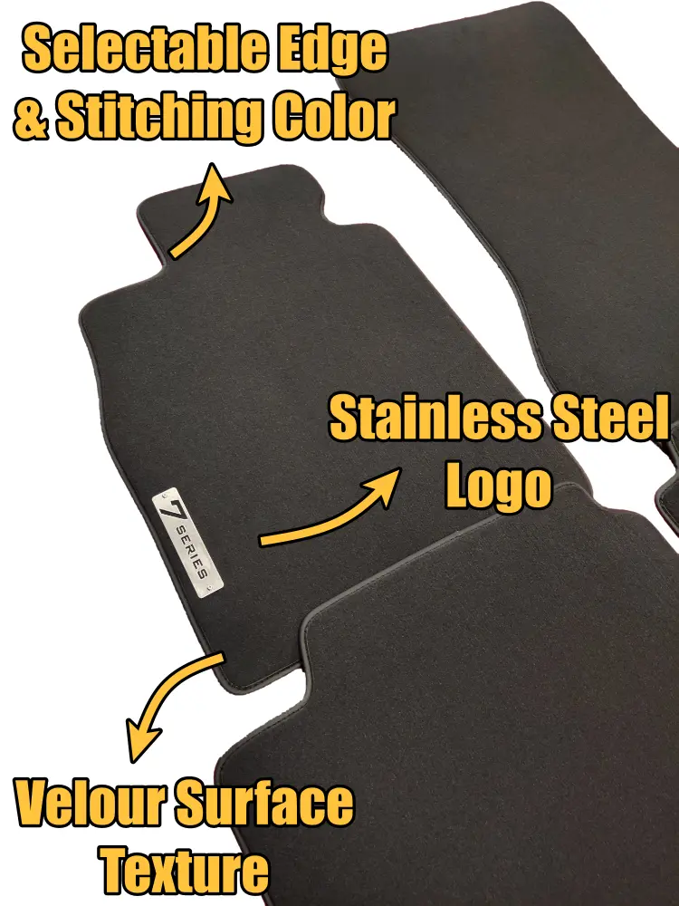 bmw 7 series g70 velour floor mats features