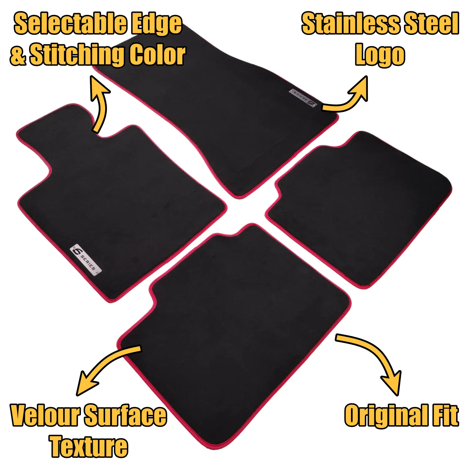 velour bmw g32 floor mats features