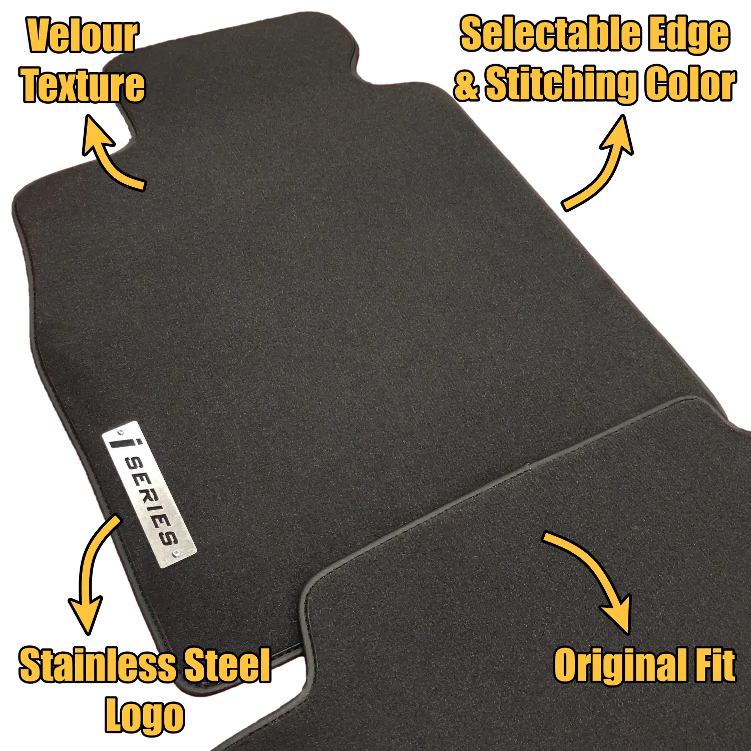 velour bmw i7 floor mats features