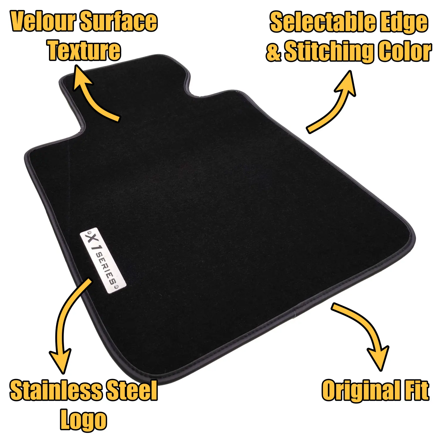 velour bmw x1 e84 floor mats
