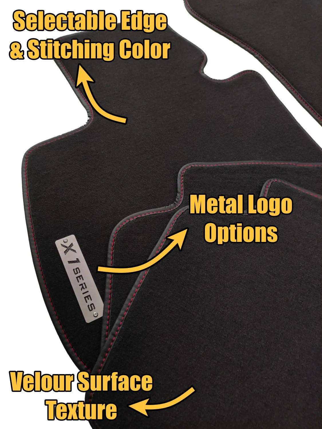 velour bmw x1 f48 floor mats features