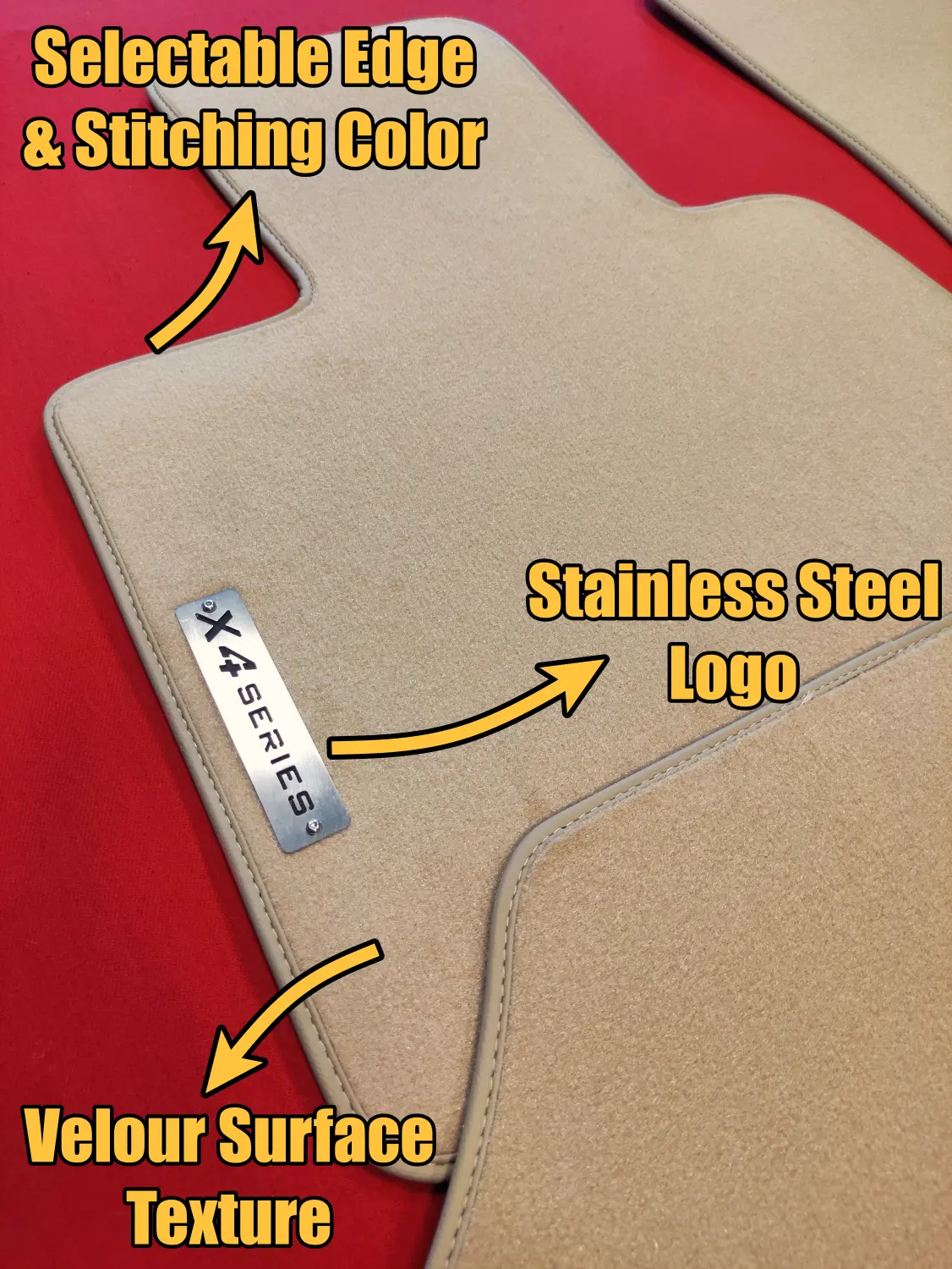 velour bmw x4 f26 floor mats features