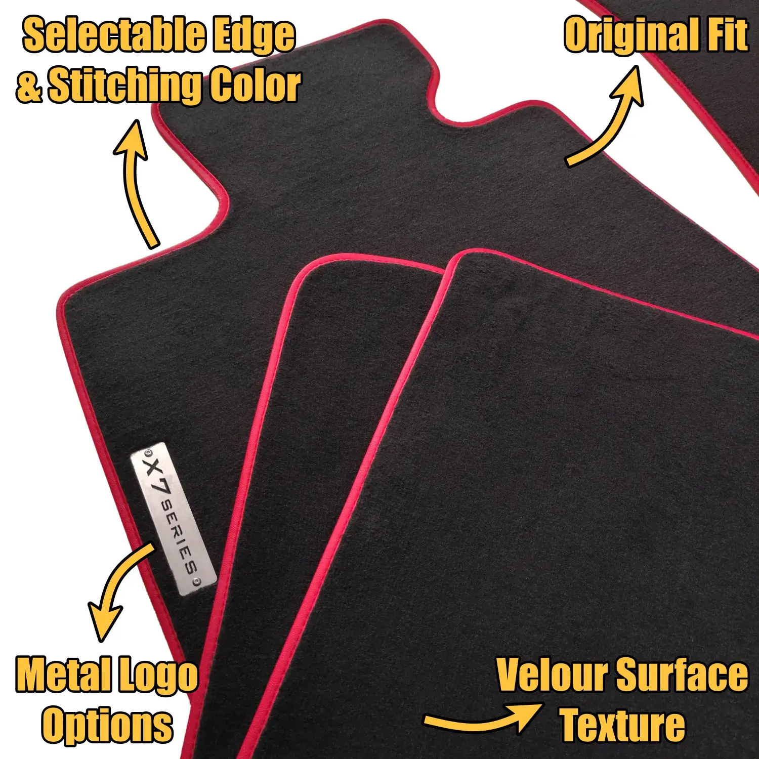 velour bmw x7 g07 floor mats features