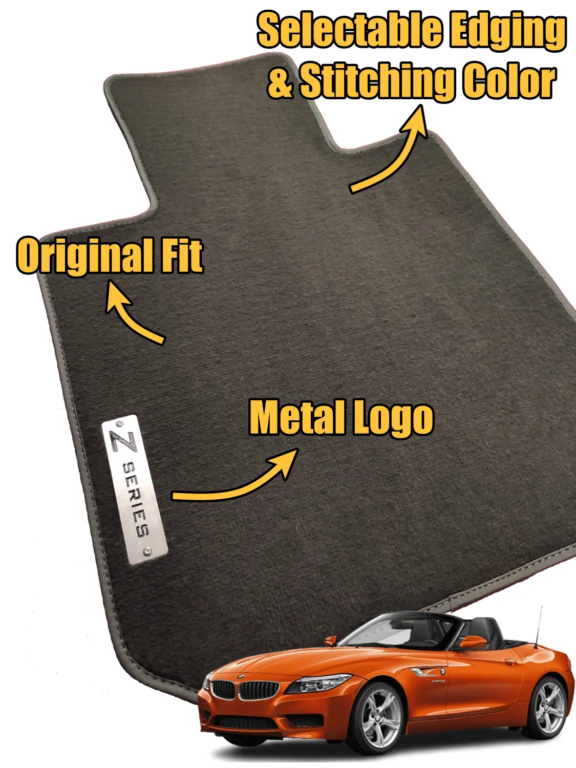 velour bmw z4 e89 floor mats features