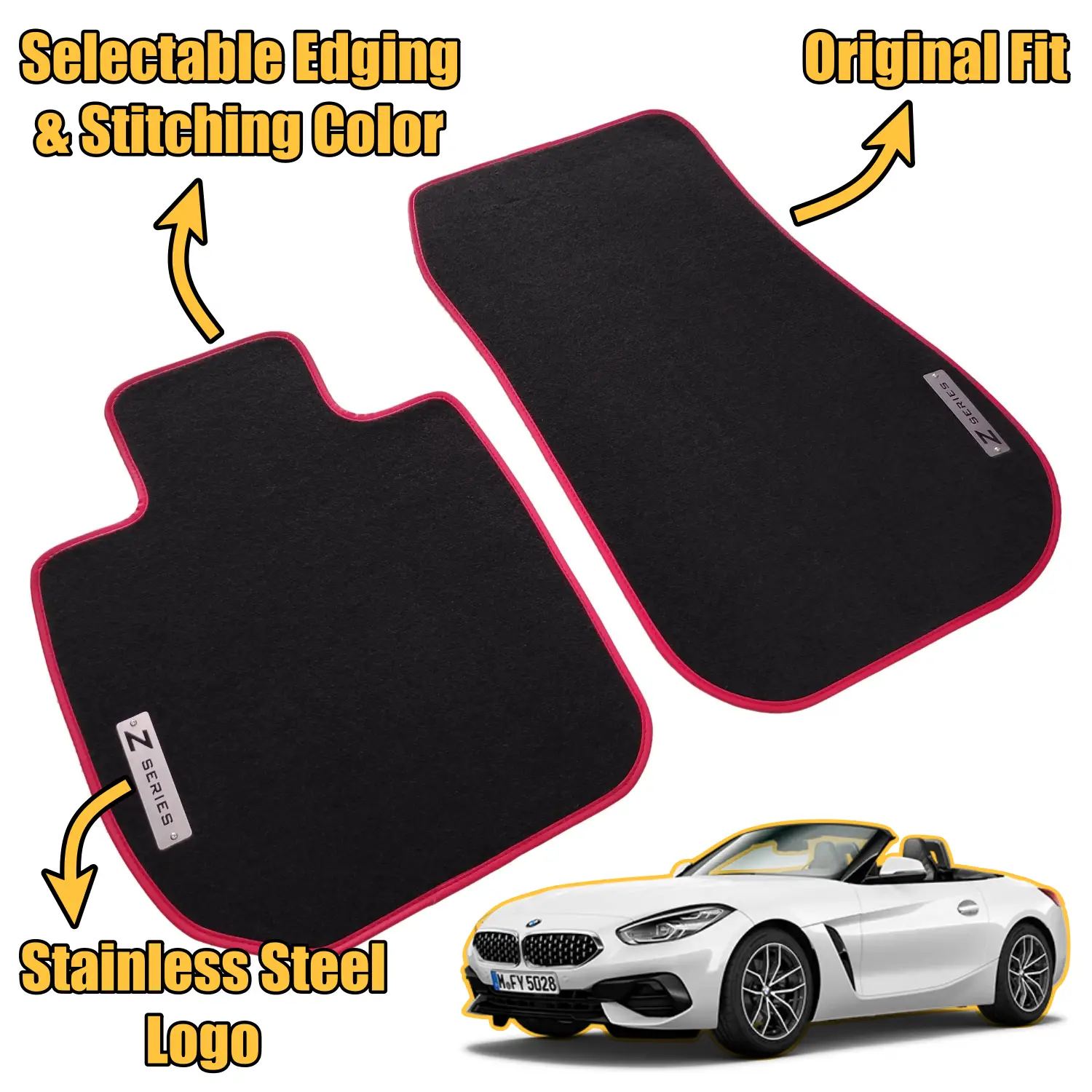 velour bmw z4 g29 floor mats features