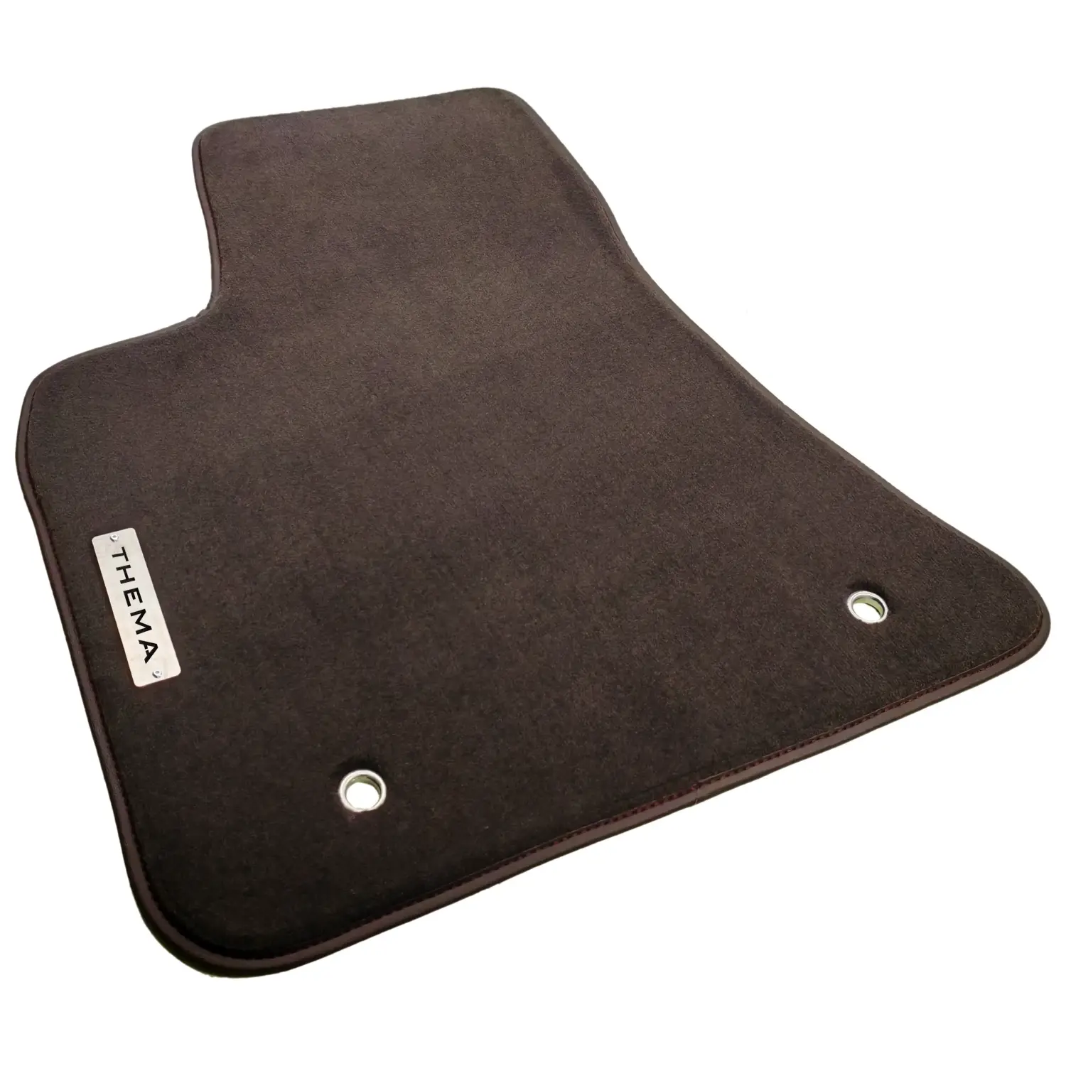 velour lancia thema floor mats with logo brown