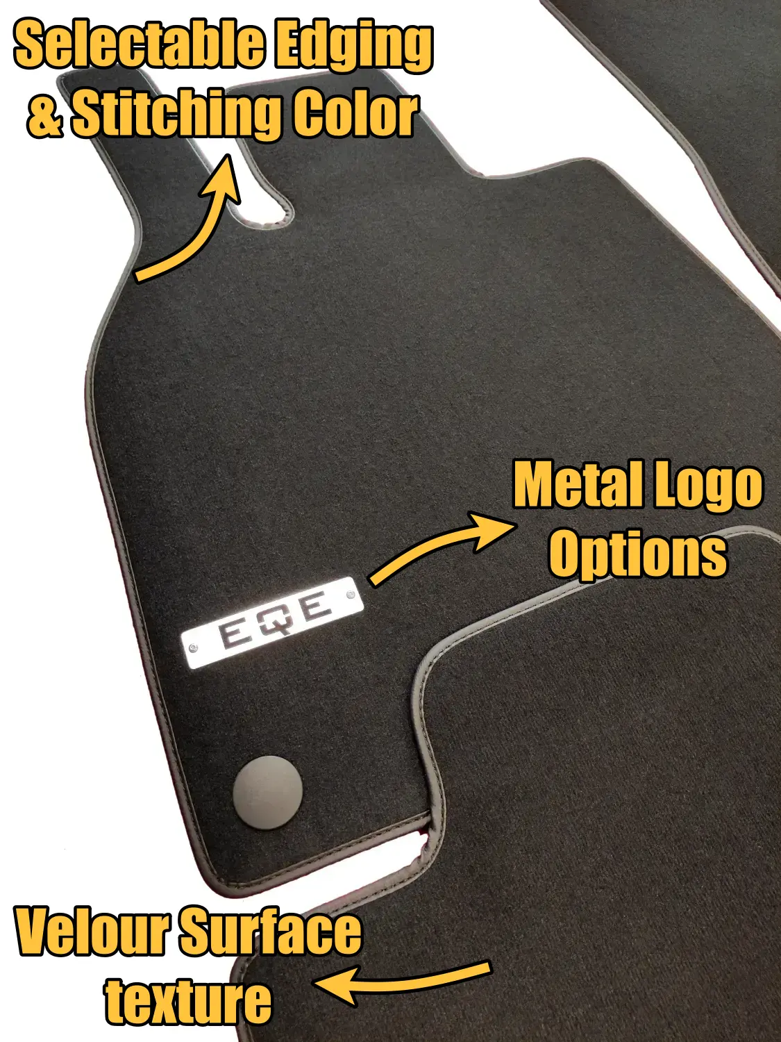 velour mercedes eqe floor mats features