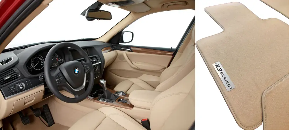 beige velour floor mats for beige interior