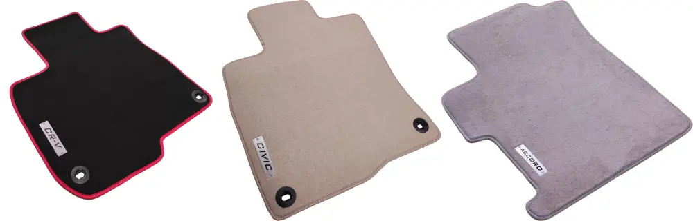 custom velour honda floor mats with logo