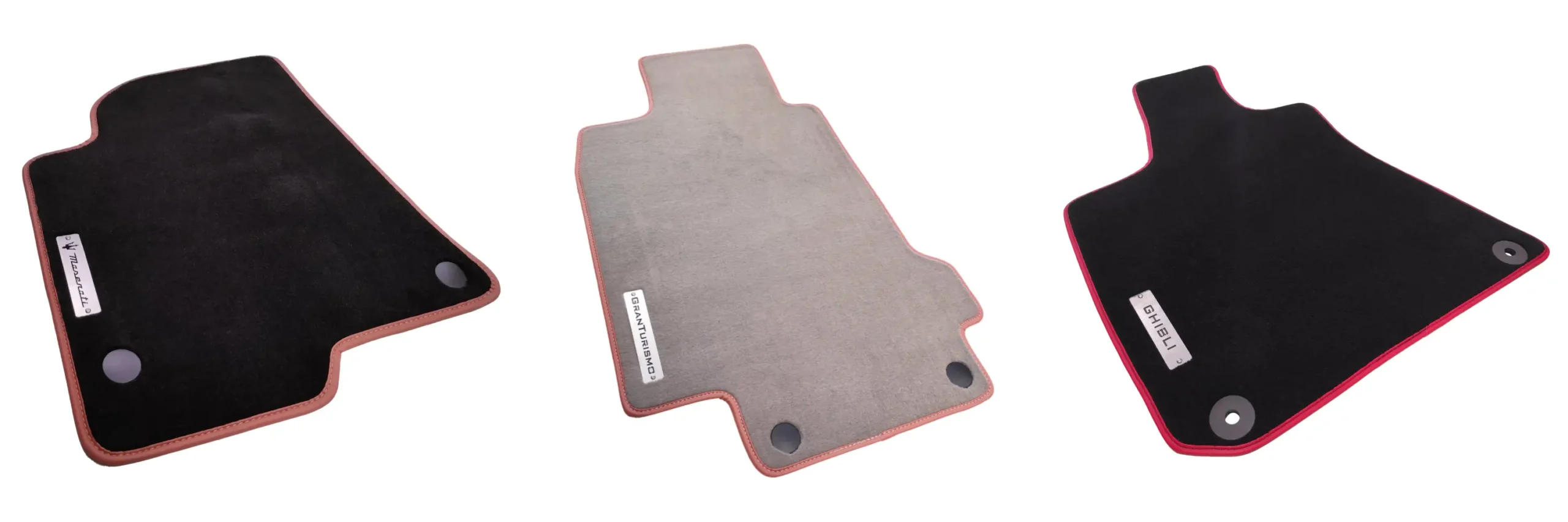 custom velour maserati floor mats with logo