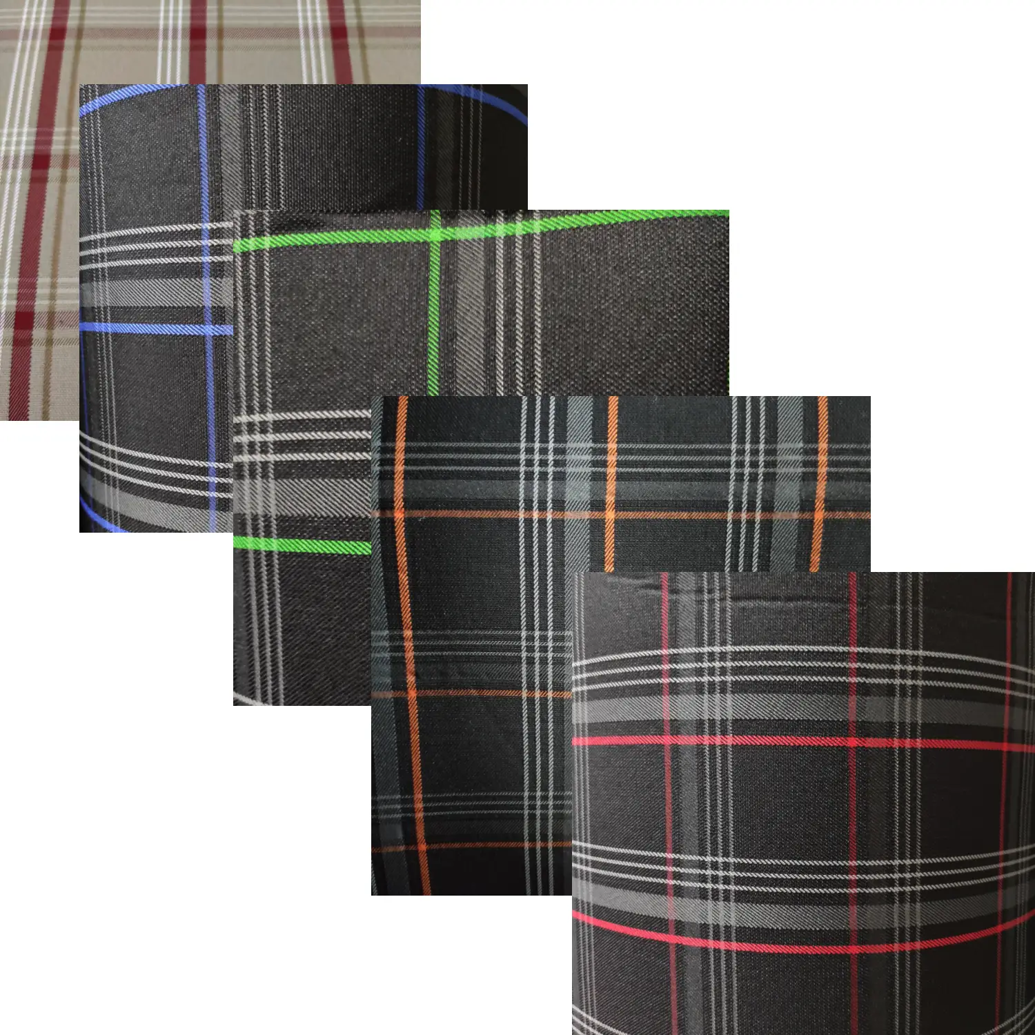 plaid automotive fabrics for seat and upholstery