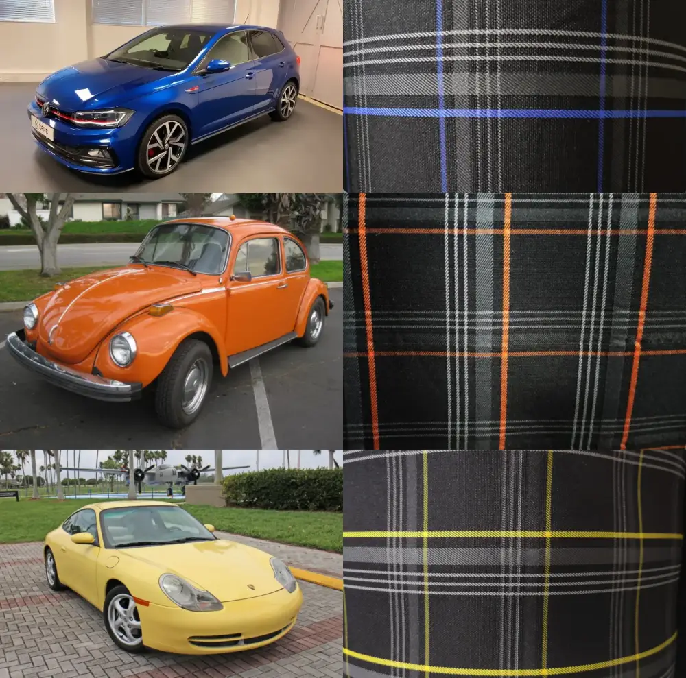 plaid fabric selection guide for different car models