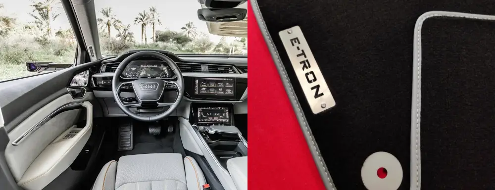 velour floor mats gray edging and stitching for a car with gray seat color