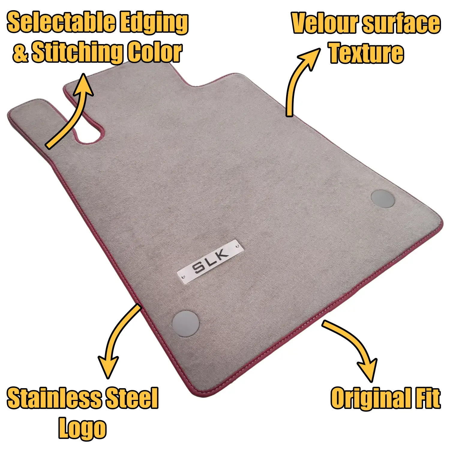 velour mercedes slk slc r172 floor mats features