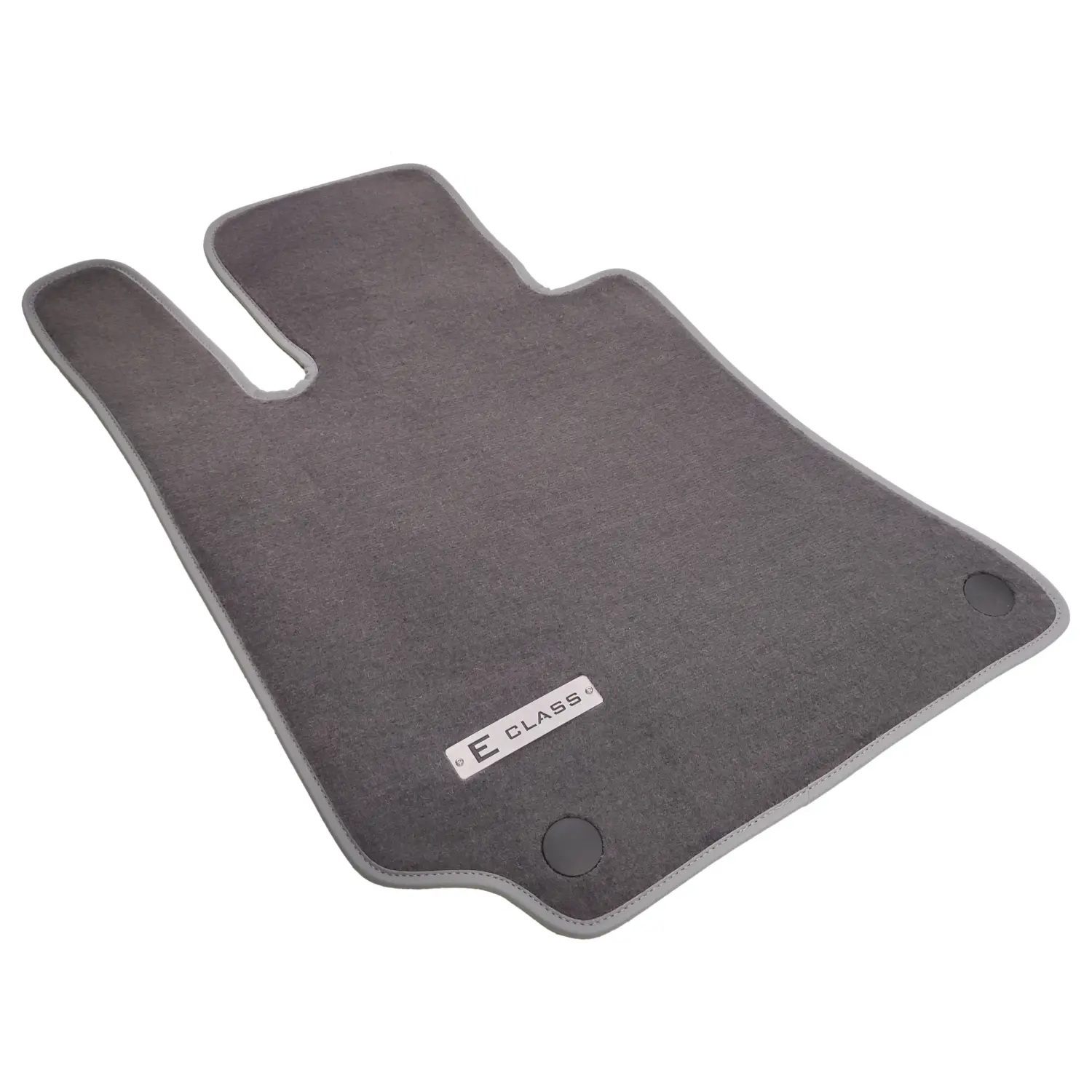 mercedes e series w212 2009-2016 gray carpet floor mats with e class chrome logo