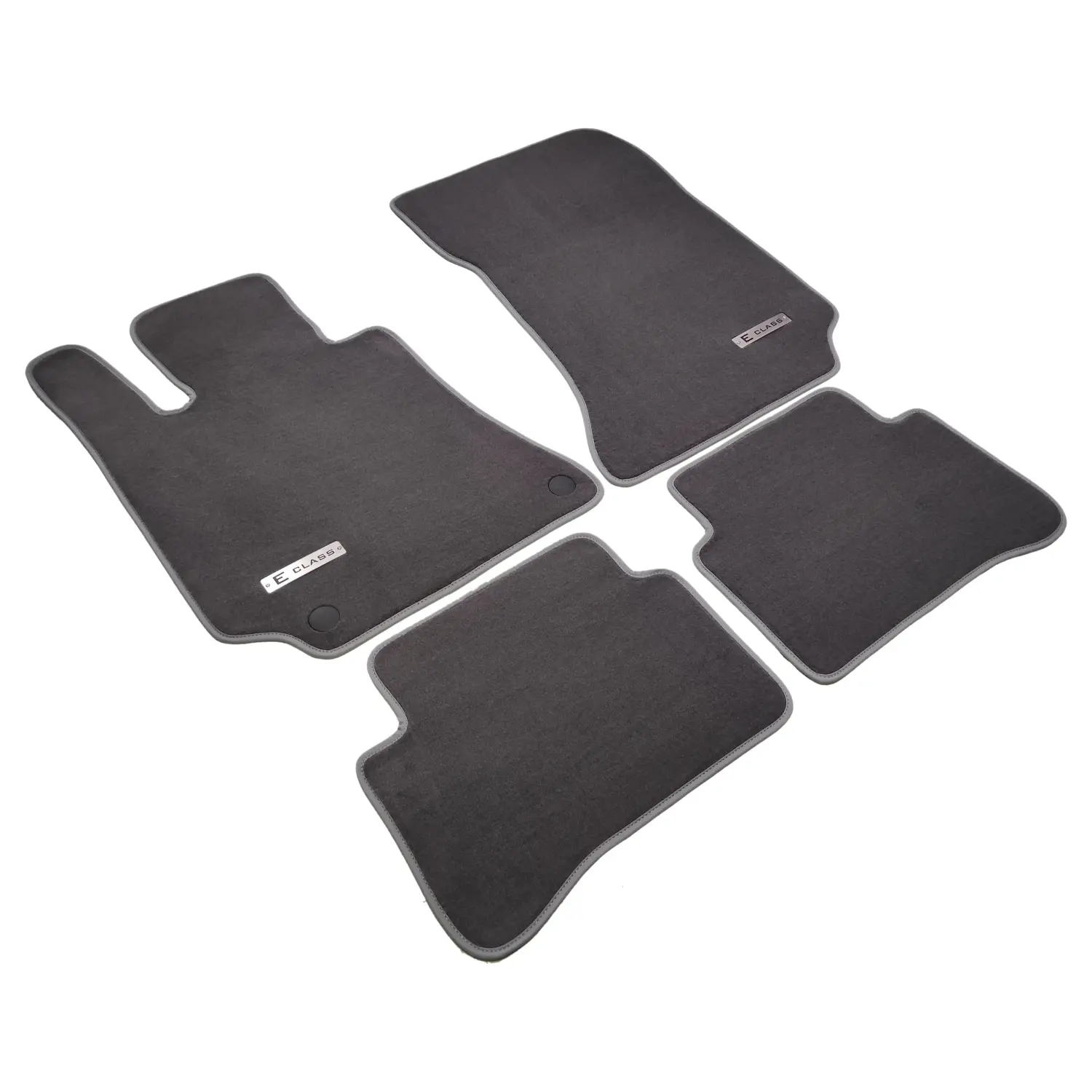 mercedes w212 e series 2010 2012 dark gray carpet floor mats with logo