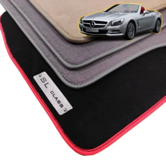 mercedes sl r231 2012-2020 velour floor mats with logo