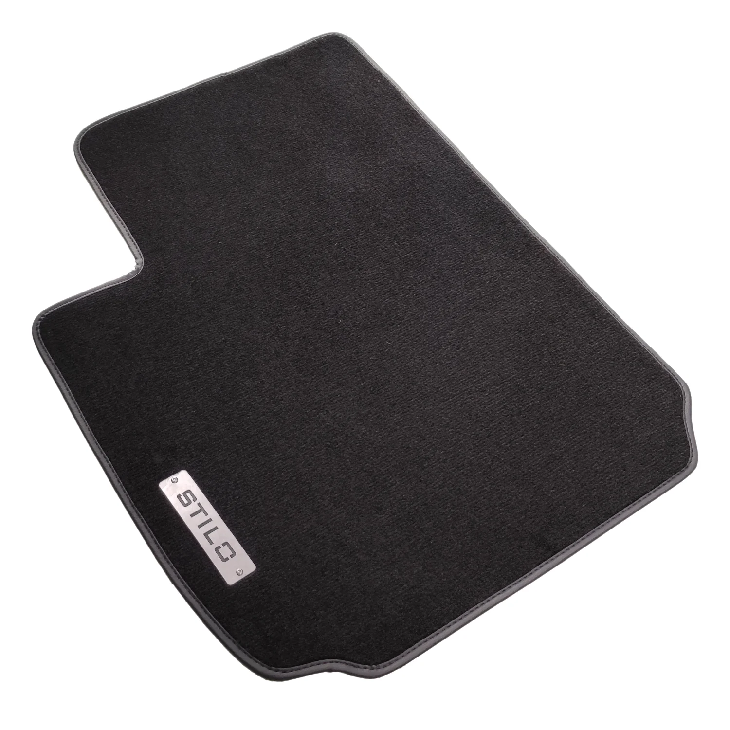 fiat stilo black carpet floor mat with metal stilo logo