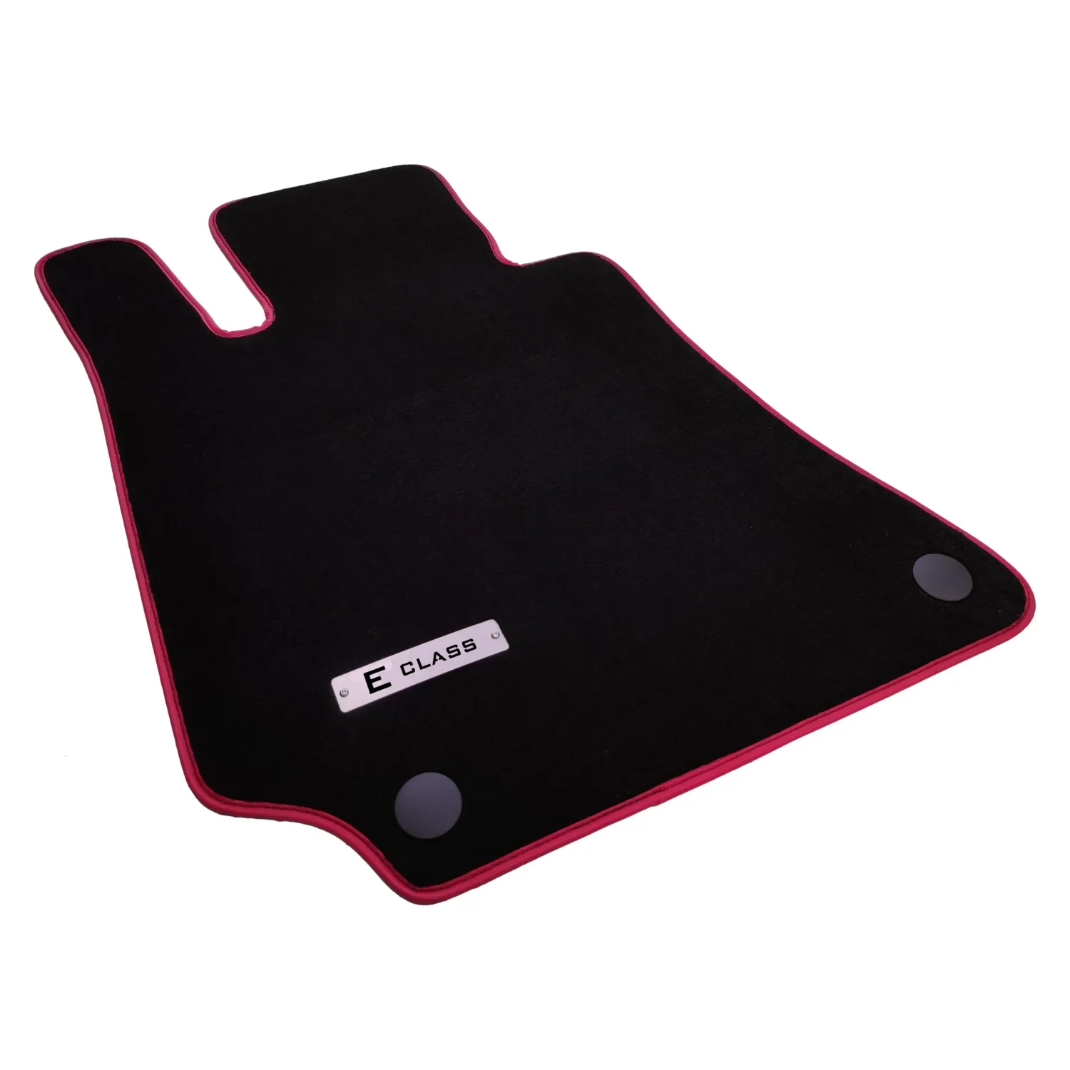 mercedes w212 2009-2016 carpet floor mat with e class logo and red edging